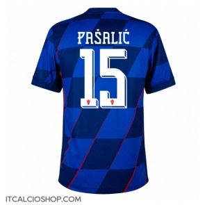 Croazia Mario Pasalic #15 Seconda Maglia Europei 2024 Manica Corta